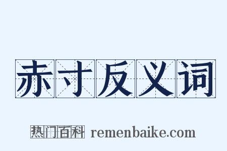 赤寸反义词是什么意思的图片